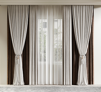 New Chinese Curtain 3d model