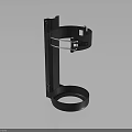 Black Metal Cup Holder With Simple Modern Design For Home Daily Use