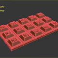 Delicious Orange Chocolate Bar With Square Blocks And Patterned Surface