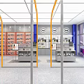 Modern Specialty Store Interior With Open Layout Display Shelves And Various New Products
