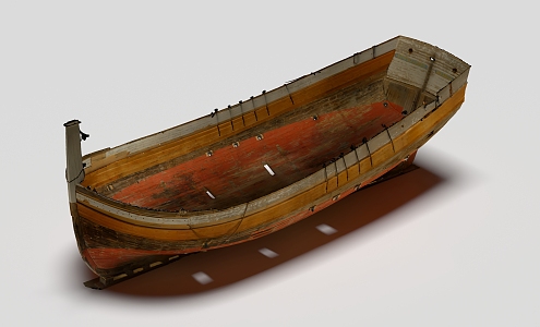 Modern Wooden Boat 3d model