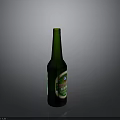 Tsingtao Beer in Green Glass Bottle with Label Design and Refreshing Appearance