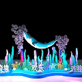Enchanting Ocean Themed Photo Spot With Blue Whale Bubbles And Colorful Plants