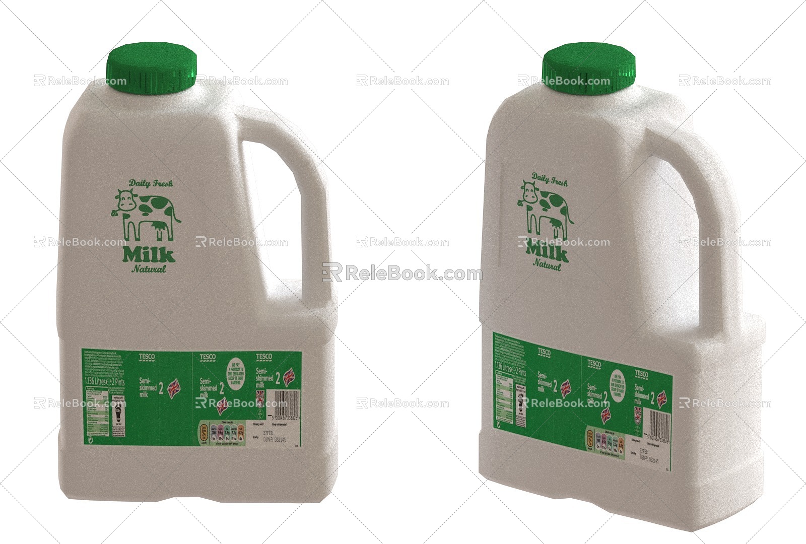 Modern Milk Food Breakfast Milk 3d model