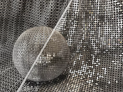 Shiny Decorative Disco Ball Component With Reflective Metallic Mesh Background 3d model