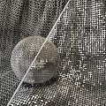 Shiny Decorative Disco Ball Component With Reflective Metallic Mesh Background 3d model