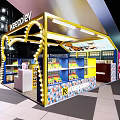 Keeppley Mall Shop With Yellow Frame Light Strips Shelves And Product Displays