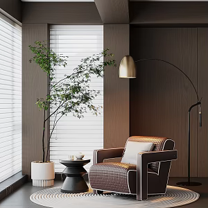 Modern single sofa single chair 3d model
