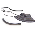 Model Train Tracks with Curved Rail Sections for Railway Layout Design