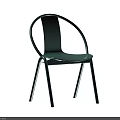 Teal Modern Lounge Chair With Sleek Curved Design And Metal Frame