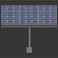 Solar Powered Laptop Charger Panel With Blue Solar Cells And Metal Stand
