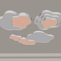 Cloud Shaped Modern Ceiling Lights With Soft Lighting For Home Interior Decoration 3d model