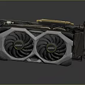 MSI High Performance Graphics Card With Dual Fans Cooling System For Gaming Computers 3d model