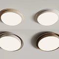 Modern Round Ceiling Lights with Gold and Silver Frames for Home Interiors 3d model