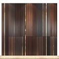 Wooden metal wall panel 3d model