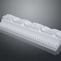 Decorative Architectural Component with Intricate Carved Patterns and White Finish