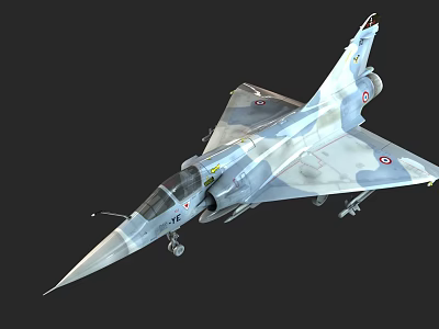 Military Fighter Jet With Camouflage Paint Sleek Aerodynamic Design And Military Insignia 3d model