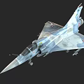 Military Fighter Jet With Camouflage Paint Sleek Aerodynamic Design And Military Insignia