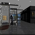 Modern Spacious Clothing Store Interior With Mannequins Display Shelves And Sofa
