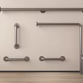 Stainless Steel Wall Mounted Grab Bars With Straight L Shaped And Curved Designs