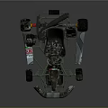 Racing Go Kart With Green Frame White Body Open Design And Logos