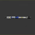Vibrant Sci Fi Weapon With White And Blue Body Barrel Grip And Futuristic Design