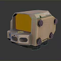Tactical Copper Colored Weapon Sight With Yellow Lens And Adjustment Knobs Design