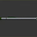 Green Missile Launcher With Silver Missile And Long Barrel Military Weapon