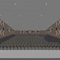 Modern Cinema Auditorium With Neatly Arranged Comfortable Seats And Ambient Lighting