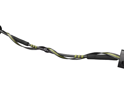 Flexible Industrial Equipment Cable With Black And Yellow Stripes For Machinery Use 3d model