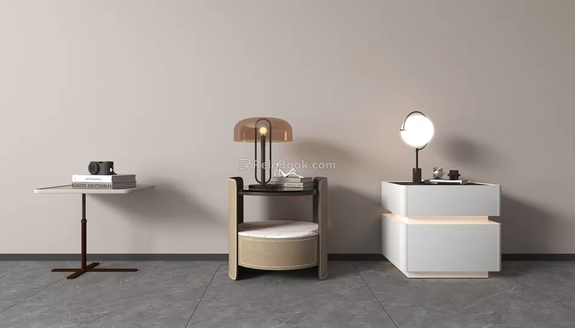 Bedside table lamp 3d model