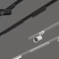 Black And White Track Mounted LED Downlights And Spotlights For Modern Home Lighting