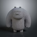 Game Movie Character 3D Model With Furry Bear Like Body And Smiling Expression