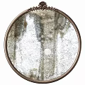 Vintage Aged Mirror With Textured Surface Reflection 3d model