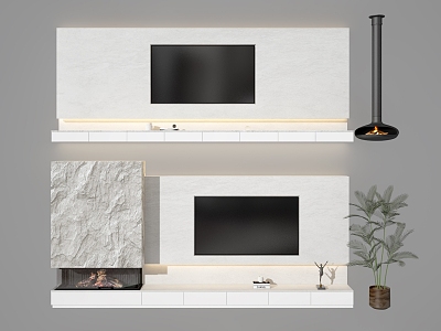 TV background wall model