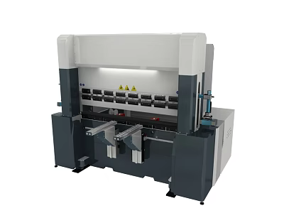 Industrial Metal Sheet Bending Machine With Hydraulic System And Precision Control Panel 3d model