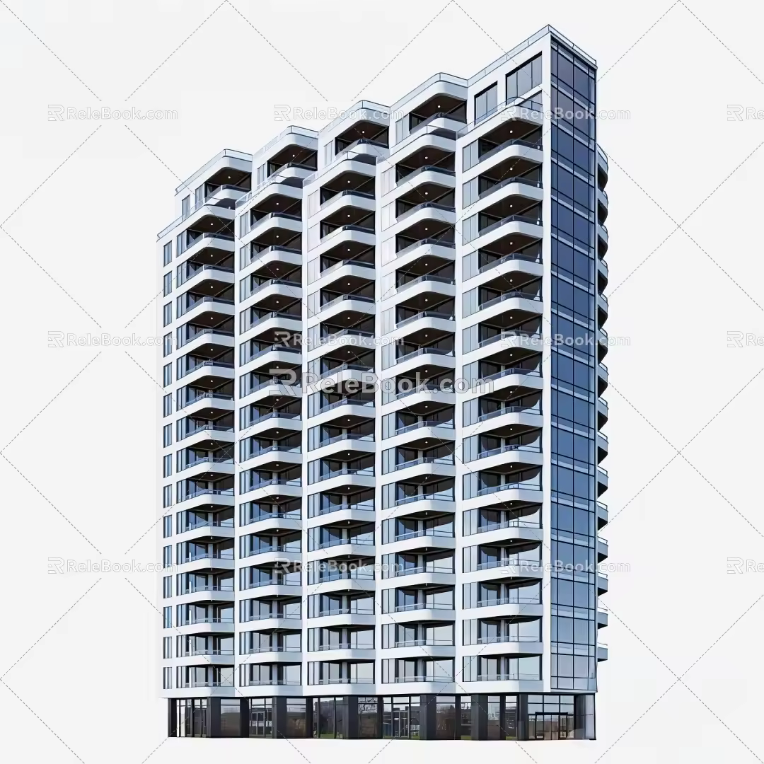 Single Building Residential Building 3d model