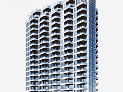 Single Building Residential Building 3d model