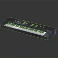 Electronic Keyboard Instrument With Full Size Keys And Control Panel 3d model