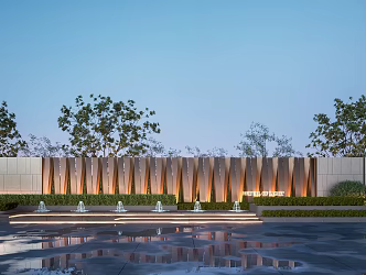 Modeling landscape wall Simple landscape wall Waterscape landscape wall Hollow landscape wall 3d model