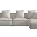 Minimalist corner L-shaped sofa su model 3d model
