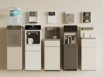 Various Styles Of Water Dispensers For Daily Use 3d model