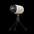 White Round Decorative Ornament Set With Tripod Base And Modern Design