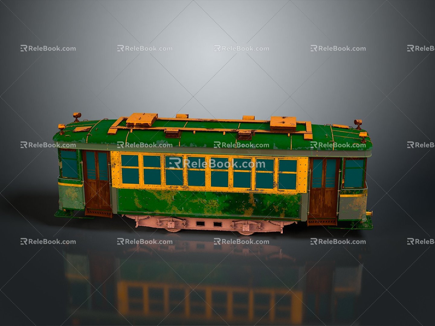 vintage train steam train train carriage locomotive head steam car carriage train modern vehicle 3d model