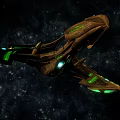 Intricate Sci Fi Mechanical Structure Featuring Brown Exterior And Green Glowing Accents