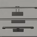 Three Modern Black Linear Wall Lights With Sleek Design For Home Decoration