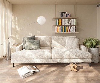 Modern double sofa 3d model