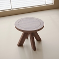 Modern Stool Shoe Changing Stool Round Stool 3d model