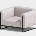 Modern Single Sofa Single Leisure Chair 3d model