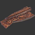 Traditional Paisley Patterned Scarf With Red Brown Tones And Soft Decorative Trim